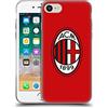 Head Case Designs Licenza Ufficiale AC Milan Colore Pieno Rosso Stemma Custodia Cover in Morbido Gel Compatibile con Apple iPhone 7/8 / SE 2020 & 2022