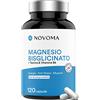 NOVOMA Magnesio Completo, Magnesio Bisglicinato Con Taurina e Vitamina B6, Dosaggio Potente & Alta Biodisponibilità, Contro lo Stress e la Stanchezza, 120 capsule Vegane