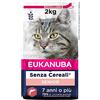 EUKANUBA Grain Free cibo secco per gatti anziani, ricco di salmone 2kg