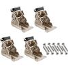 LIKERAINY Cerniera Pieghevole Blocca Supporto Estensione Staffe Invisibili per Gambe e Panche da Tavolo Mobili Letto Ferro Zincato con Colore Argento 4pcs