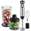 Tescoma 909022 Frullatore a immersione con accessori, tritatutto e frusta, linea President