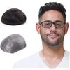 Lordhair Protesi Capelli Uomo, Pelle Super Sottile da 0,06 mm Tutti Protesi con loop a V Parrucca da Uomo per Sistema Capillare da 20x25 CM Protesi Dimensione Della Base