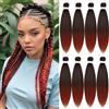 ACUTEBAO Pre-stretched Braiding Hair Professional Easy Crochet Braid Hair 26 Inch 8 Packs Hot Water Setting Soft Synthetic Braiding Hair Extension for Twist Senegalese Crochet Hair (26 inch, 1B/350)