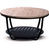 M2 Kollektion Palermo tavolino in metallo, nero, 80 x 43 x 80 cm