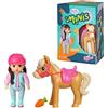 BABY born Minis Playset Club ippico con Kim 906149 - Bambola di 7 cm con accessori e corpo mobile per un gioco realistico - Adatto a bambini dai 3 anni in su