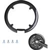Floatdream Copricatena per Bicicletta, Anello Paracatena in Plastica per Bicicletta, Disco Paracatena 8 Fori, per Bicicletta Mountain Bike 42 44 Denti (Nero)
