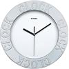 Trabo Orologi Design Clock, Metallo, Argento, 30x30x4.2 cm