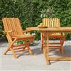 Vidaxl 1244394 vidaXL Sedie da Giardino Pieghevoli 2pz 61x67x90cm Legno Massello Teak