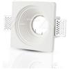 V-TAC VT-867 3152 Portafaretto LED da Incasso Rotondo GU10 e GU5.3 (MR16) Corpo in Gesso Bianco