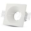 V-TAC VT-776 3641 Portafaretto LED da Incasso Quadrato GU10 e GU5.3 (MR16) Corpo in Gesso Bianco