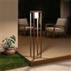 Paletto Lanterna Solare 80cm Corten con Sensore + Picchetto Colore Bianco Naturale 4.000K