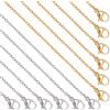 NBEADS 20 Fili 2 Colori 45/50cm Catene per Collana in 304 Acciaio Inossidabile, Catena Portacavi A Maglia Sottile da 1.5/2mm con Fermagli per Aragosta Catena Fai-da-Te per Braccialetto Collane