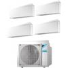 Daikin FTXJ20AW FTXJ20AW FTXJ25AW FTXJ25AW 4MXM68A Climatizzatore Quadri Split Parete Emura3 White/Bianco BTU 7+7+9+9 R-32 WIFI
