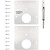 wolfcraft Set di riparazione per cerniere a tazza - lato anta, 17 pz. I 4658000 I Per la riparazione di due cerniere strappate dall'anta
