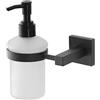 Feridras Dispenser sapone a muro acciaio nero opaco e vetro | Black Rock