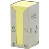 Post-it Foglietti Adesivi, 16 Blocchetti (1600 Fogli), 76 x 76 mm, Gialli | in Carta Riciclata, per Promemoria e Studio; Aderiscono e si Rimuovono senza Residui, Ideali per Organizzare e Annotare Idee