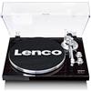 Lenco Giradischi LBT-188 - Bluetooth - Trasmissione a cinghia - 2 velocità 33 e 45 giri - Anti-Skating - Digitalizza vinile in MP3 - Marrone scuro, LBT-188 WA, Noce