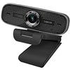 LogiLink UA0378 - Webcam HD USB per videoconferenza, obiettivo grandangolare a 100°, doppio microfono con riduzione del rumore, messa a fuoco manuale, per videoconferenze e streaming, colore: Nero
