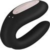 Satisfyer 'Double Joy Connect App' Vibratore di coppia 9 cm | Toy erotico per coppie estremamente potente | Varie vibrazioni grazie al controllo tramite app | Stimolazione clitoridea | Nero