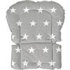 roba Cuscino Riduttore per il Seggiolone Little Stars, Pezzo Unico, Senza Ftalati, per Seggioloni, Grigio