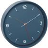 TFA Dostmann 60.3056.06, Orologio da parete analogico al quarzo, silenzioso, con rivestimento in vetro, 309 x 50 x 309 mm, colore blu petrolio