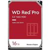 Western Digital WD Red Pro 16TB per NAS Hard Disk interno da 3.5", 7200 RPM Class, SATA 6 GB/s, CMR, Cache da 512 MB, Garanzia 5 anni