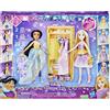 TOYS ONE Hasbro Disney Princess Vita da Principessa Guardaroba all'ultima Moda Jasmine e Rapunzel