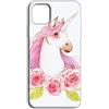 Mixroom - Cover Custodia Back Case in TPU Silicone Morbido per Xiaomi Redmi 12C Fantasia Unicorno con Criniera Rosa M523