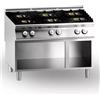 Ristosubito Cucina a gas MDLR 6 fuochi Vano aperto Modello CL70120PCGB