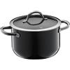 WMF Fusiontec Inspire - Pentola grande, 20 cm, coperchio in vetro, per carne a induzione, 3,7 l, in ceramica high-tech, antigraffio, non rivestita, nero, made in Germany