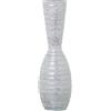 DRW Vaso da pavimento in ceramica in argento grattugiato 20x20x60 cm