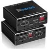 ROFAVEZCO 4K 120Hz HDMI 2.1 Splitter 8K 60Hz 1 Ingresso 2 Uscite VRR ALLM HDCP2.3 HDR10 8KUHD Dolby Vision Atmos Scaler 4K EDID 1080P Dual Monitors Divisor HDMI 2.1 1X2 para PS5 SkyQ Xbox NVIDIA AMD
