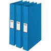 Rexel Choices, raccoglitore ad anelli A4, dorso da 25 mm, capacità 190 fogli, cartella portadocumenti, colore blu, confezione da 3, 2115728