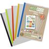 eco-eco Eco117 x 2 - Confezione da 10 lime in formato A4, 50% riciclato, 10 pezzi, con barra colorata