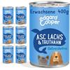 Edgard Cooper Edgard & Cooper Cibo per cani bagnato adulto senza cereali salmone e tacchino 400g x 6 con molta carne fresca e frattaglie nutrienti, cibo equilibrato di alta qualità, proteine di alta qualità