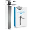 Bächlein Rubinetto alto per bagno a cascata, miscelatore monocomando extra alto con kit di montaggio per lavabo, rubinetto da bagno cromato