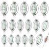 ADNEWX® 17 Pezzi Cestino Pastura Pesca, Cestino da Pesca Spring Pesca Inline Feeder Set Acciaio Inossidabile Esca per Pesci Cestino Pastura per Nidificare e Nutrire (Cestino da Pesca 5cm 6cm 7cm)