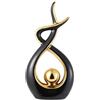 CESTATIVO Statua in Ceramica, Scultura Moderna, Ornamenti Astratta, Oggetto Decorativo, Decorazioni della Tavola per il Soggiorno Sala da Pranzo Bedroon Office Centrotavola (Oro Nero, Grande)