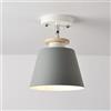 Mengjay Lampada da soffitto per corridoio a led in legno massello stile nordico Grigio Bianco Verde Faretti montati Soggiorno Lampade da ristorante Sala studio Faretti moderni Macarons E27