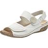 Rieker Frühjahr/Sommer V7272, Sandali Punta Aperta Donna, Bianco (Weiss 80), 36 EU