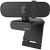 Hama Webcam 1080p Full HD con microfono (PC Webcam per home office e gaming, ad alta risoluzione, orientabile a 360°, inclinabile a 90°, con copertura per fotocamera, filettatura 1/4 per treppiedi)