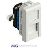 BTICINO AM5979C6 connettore RJ45 Categoria 5 E Con Targhetta e portello MATIX bianco