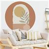 Ambiance Sticker Carta da Parati in Tessuto non Tessuto Affreschi Giganti Preincollati - Giornata Di Sole Astratta - Adesivo Decorativo | H90 x L90 cm