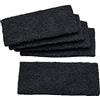 SIGEL Tamponi di ricambio 13 x 6 cm | BA121, confezione da 5, microfibra con velcro, lavabili, nero