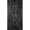 Casablanca modernes Design Casablanca Decorazione da parete in rilievo, grande immagine XL con caratteristiche del viso, realizzata a mano, in metallo, colore: oro su sfondo nero, 41 x 81 cm