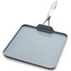 GreenPan Valencia Pro Padella quadrata in ceramica dura anodizzata antiaderente da 28 cm, senza PFAS, induzione, lavabile in lavastoviglie, resistente al forno, grigio