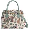Signare Borsa a tracolla e borsa a tracolla da donna, Alice nel paese delle meraviglie, W 27cm (top) 36cm (bottom) x H 23cm x D 12.5cm