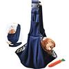 Treer Borsa Cane 7kg, Borsa per Cani Piccola Taglia Borsa Cane Taglia Piccola Marsupio per Cani Borsa a Tracolla per Cucciolo di Gatto Piccoli Animali Viaggio Escursionismo (Taglia Unica,Blu Scuro)