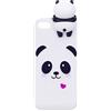 DasKAn Moda Custodia per iPhone 5/5S/SE,Carino Bianca Panda 3D Cartoon Animale Bambola Disegno Indietro Cover AntiGraffio Flessibile Morbido TPU Silicone Protettivo Custodia per iPhone 5/5S/SE