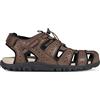 Geox Uomo Sandal Strada B, Sandali Uomo, Beige Nero Taupe Black, 42 EU